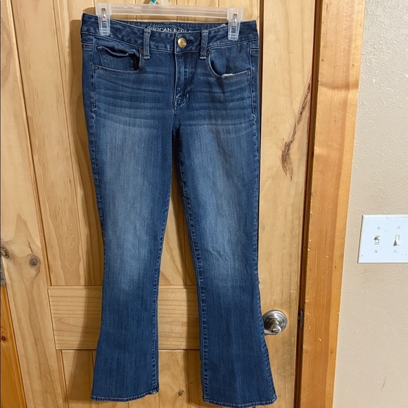 American Eagle Outfitters Denim - American Eagle Outfitters 360degree super stretch Blue Flare Jeans
